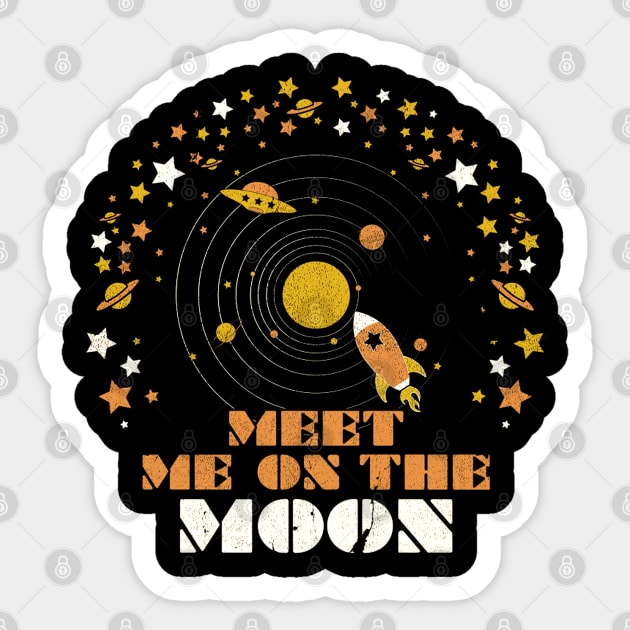 Meet me on the Moon Sticker by Bekker